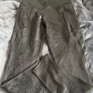 Senita Athletics Black Snakeskin Leggings size medium